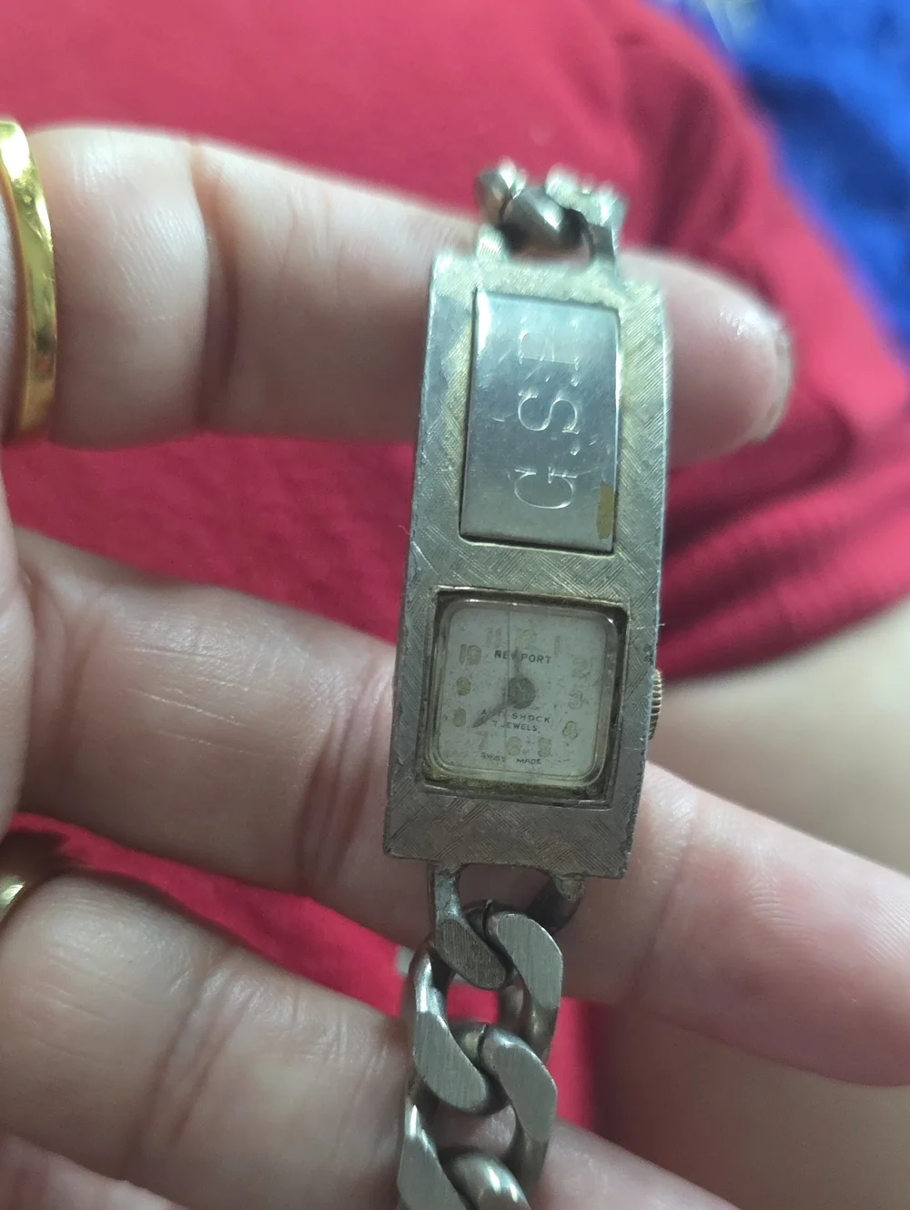 Vintage Silver-Tone Newport Ladies Bracelet Watch